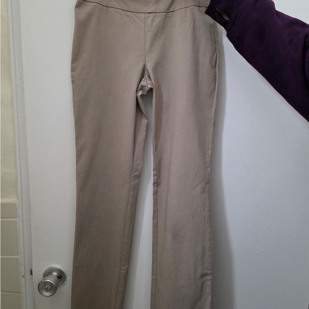Harve Benard Taupe Straight-Leg Pants